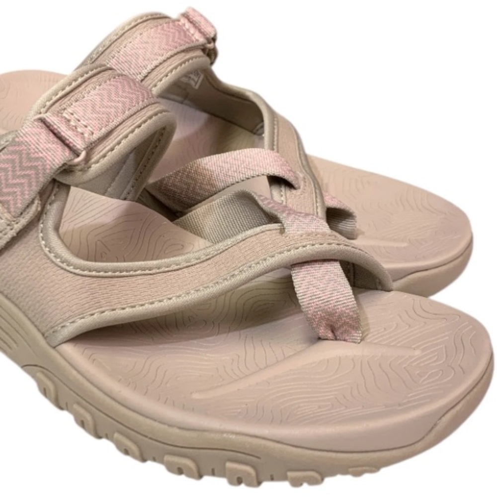 Pink and Beige Sandals by Skechers